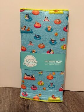 Adorable HEB Destination Holiday Floating Dogs Kitchen Mat- NWT